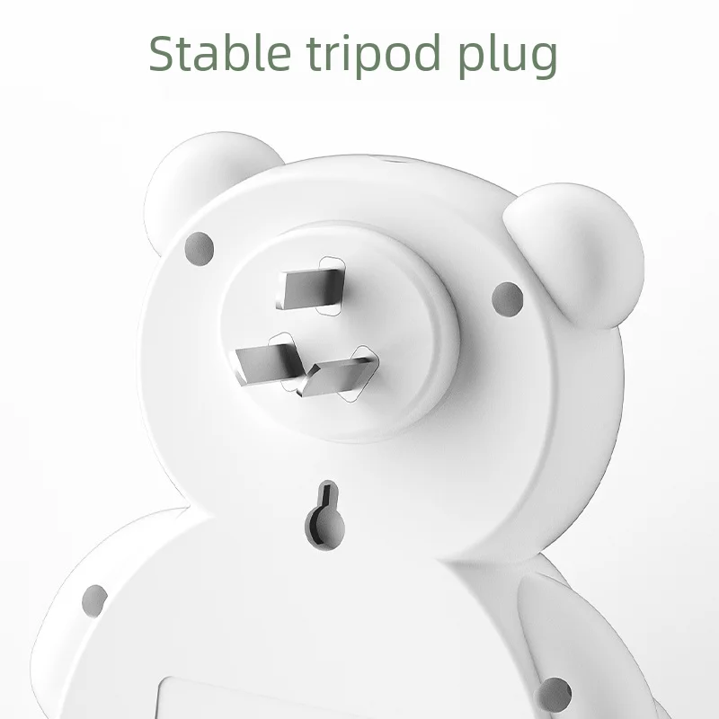 New Creative Cartoon Panda Power Converter Plug Student Dormitory Multi-side Plug Small Night Light Usb Charging Convenient