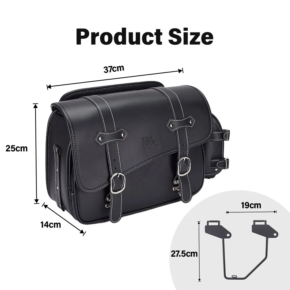 Bolsa lateral para SILLÍN de motocicleta, bolsa impermeable con soporte para bebidas, almacenamiento de herramientas para Honda Rebel CMX 250, 500, 1100, 10l