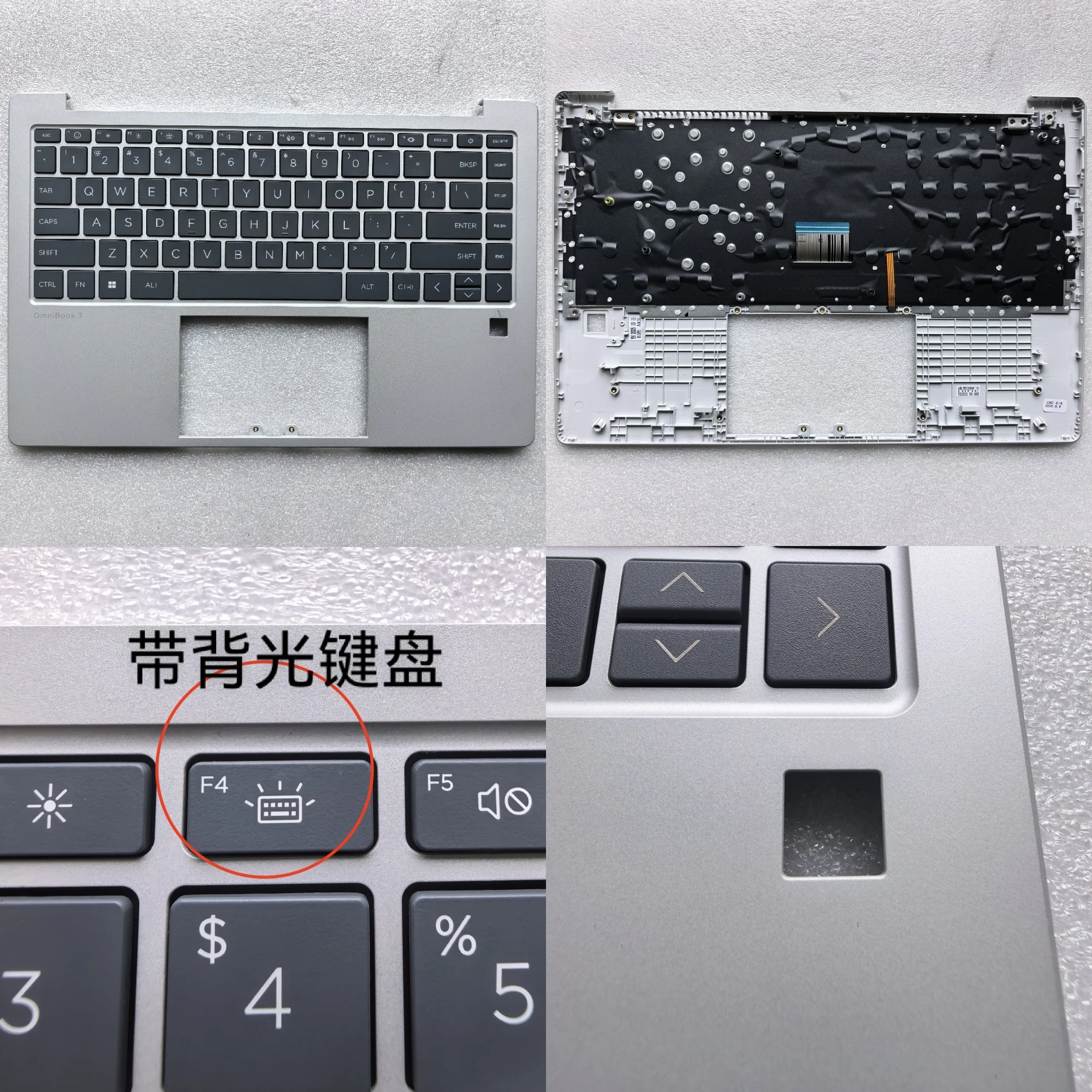 

Новая крышка для подставки для рук ноутбука с подсветкой и клавиатурой для HP OmniBook3 14-ha 14z-ha000