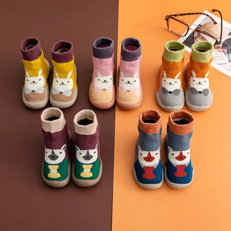 Baby spring new socks, shoes, floor socks, indoor home toddler soft-soled thick terry toddler shoes