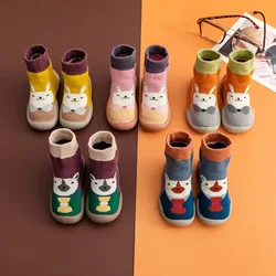 Baby spring new socks, shoes, floor socks, indoor home toddler soft-soled thick terry toddler shoes