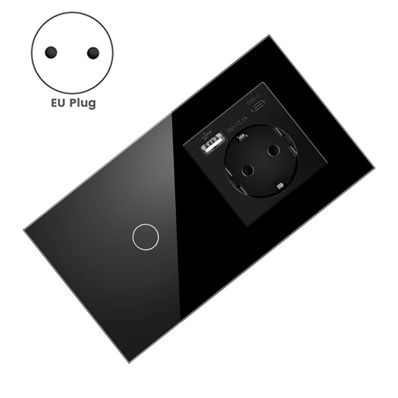 16A Wall Power Socket Touch Sensor Switch Europe Russia A EU PlugJAS