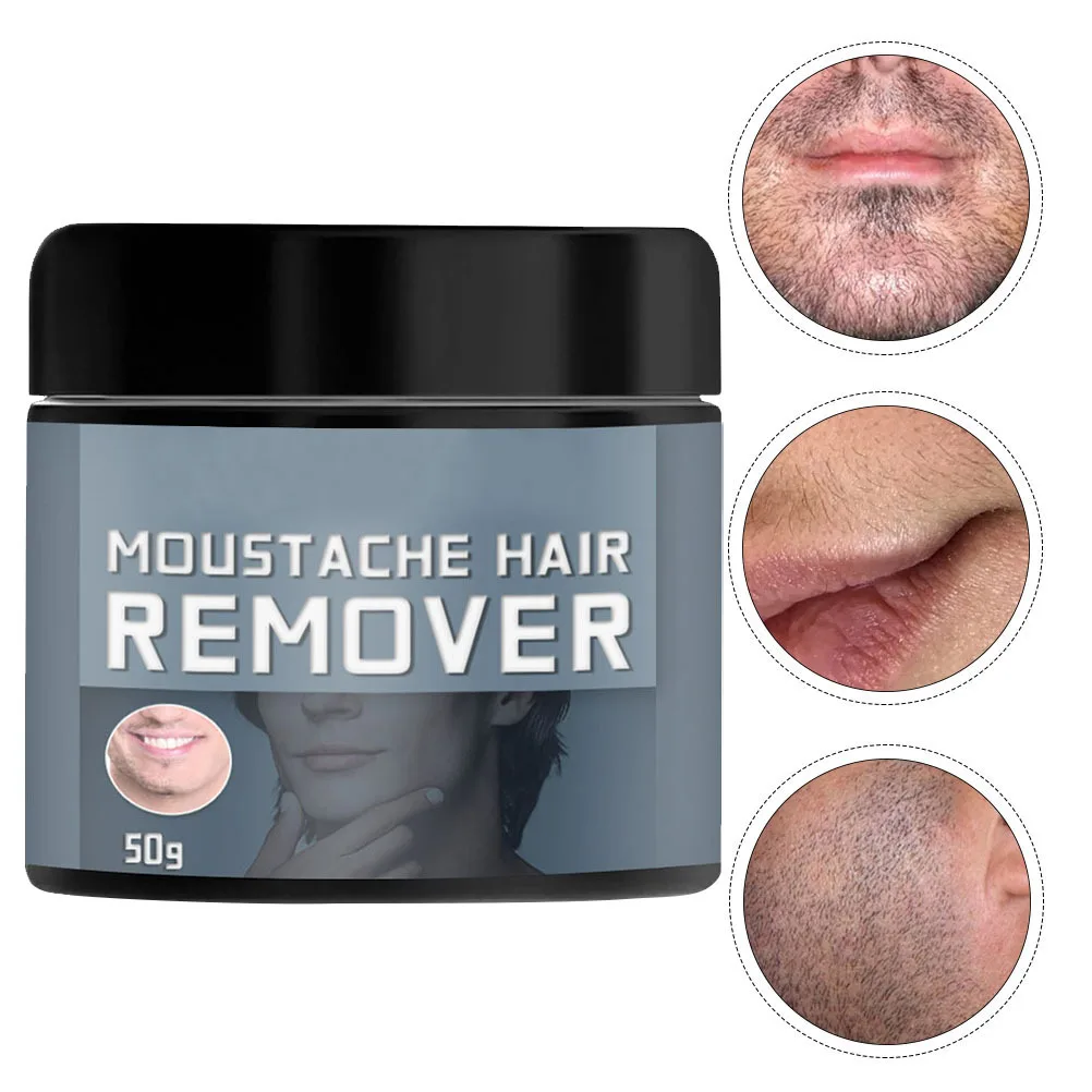 Beard Depilatory Cream 2 Bottles Fast Pain Free Men Face Hair Removal Smooth Skin Depilatory Cream For Sensitive Skin