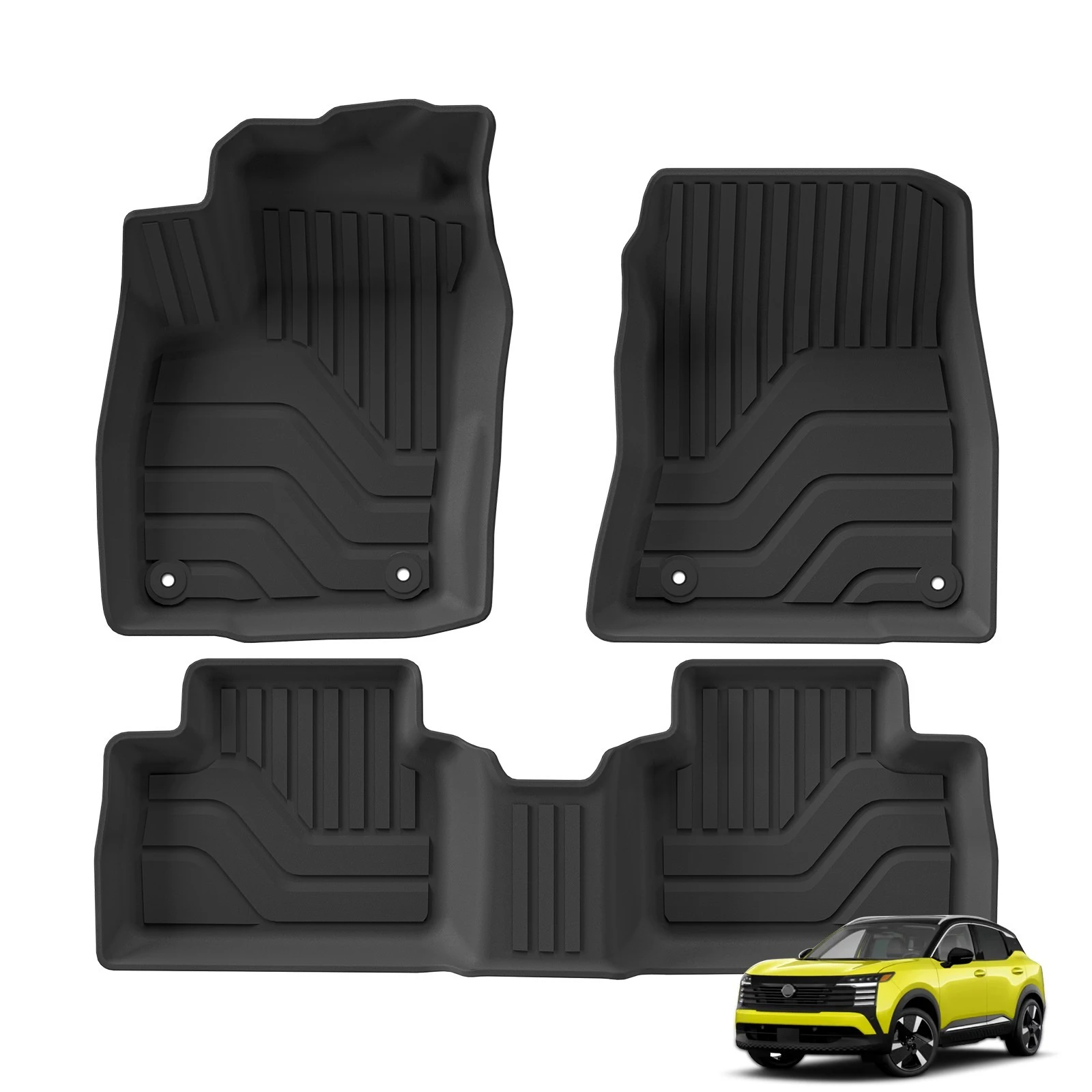 ZUNDUO Left Hand Drive for Nissan Kicks 2nd Gen Fuel 2025 2026 Car All-weather Floor Mats Cargo Trunk Pad TPE Accessories