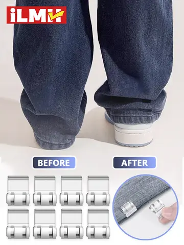 4~10PCS Invisible Leg Shortening Clip, Non-Slip Pants Edge Clip, Quick Fix Hem Clip, Hidden Pants Adjuster, Sewing Accessories