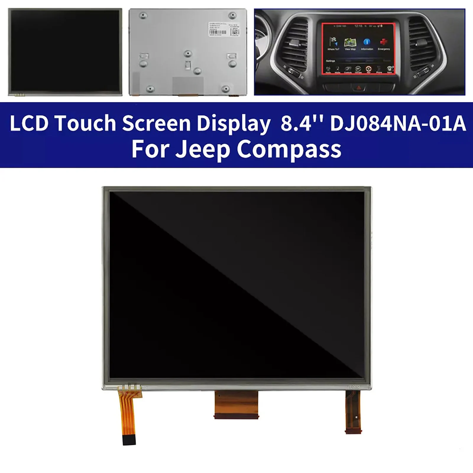 

DJ084NA-01A 8.4" Uconnect LCD Monitor Touch Screen Replacement Parts For Dodge RAM Charger For Chrysler 200 300 Car Accessories