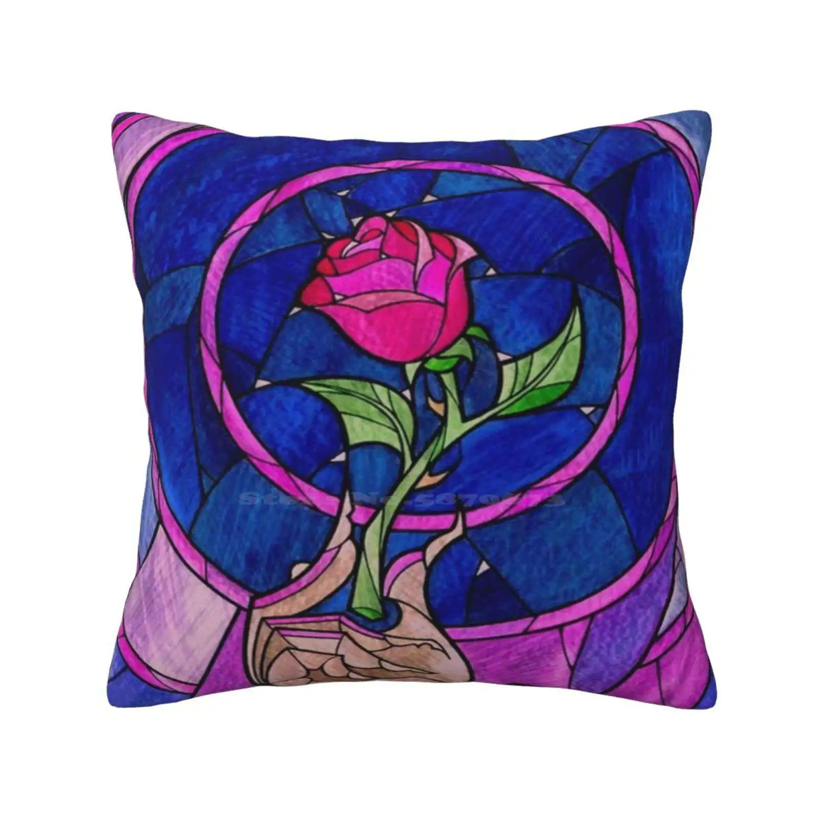 Single Rose Home Sofa Car Cushion Cover Pillowcase A Single Rose Crossover Enchantress Magic Mermaid Cartoon Funny