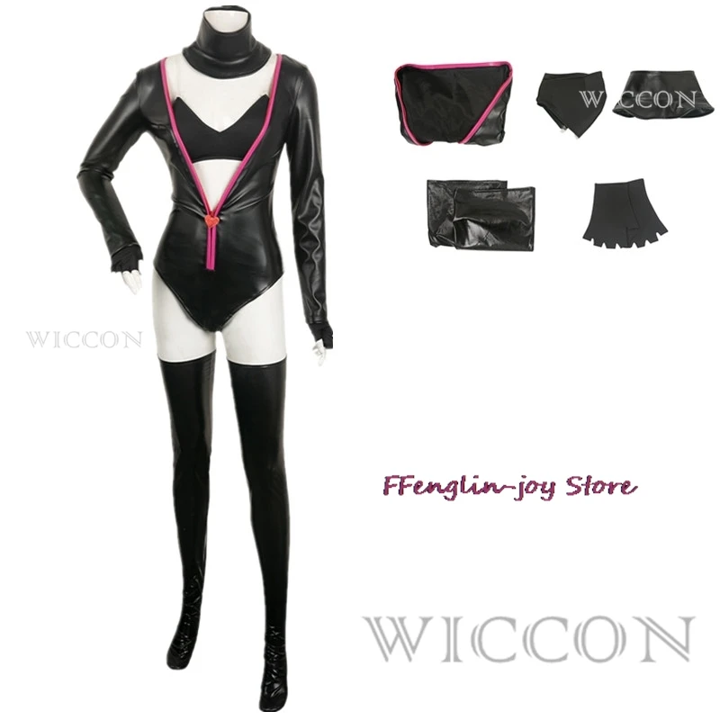 فندق الملاك الغبار تأثيري زي شخصية كرتونية فايبر ضيق الجلود رداء النساء الكبار هالوين كرنفال لعب الأدوار البدلة #5