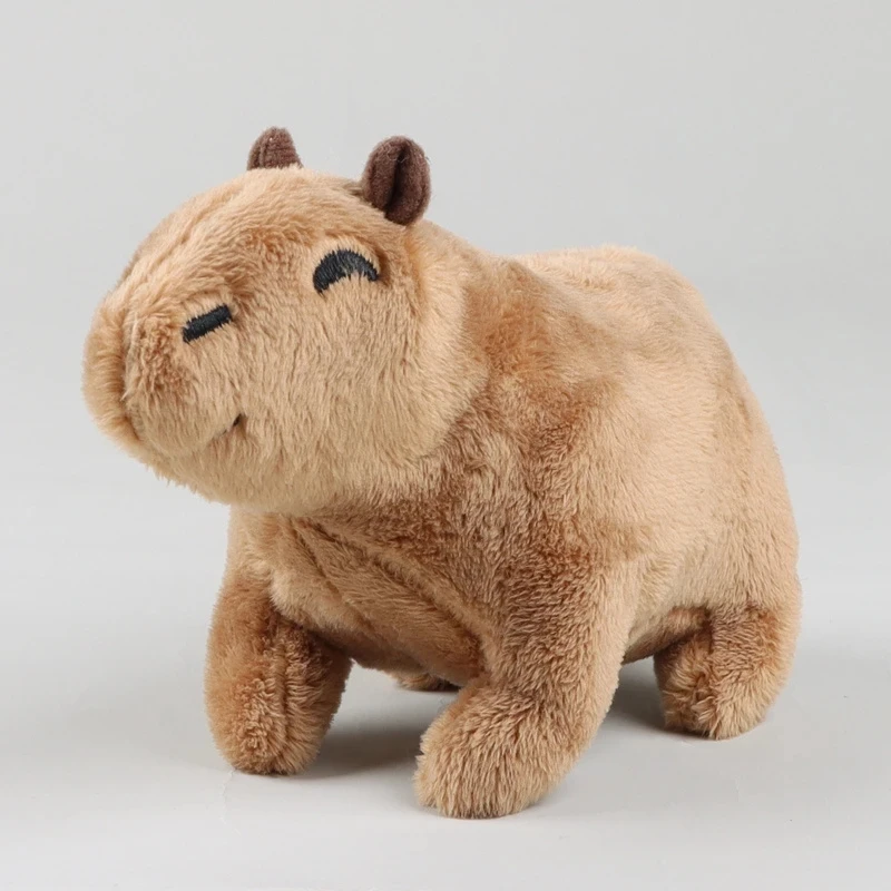 Peluche de simulation de rongeur capybara, jouet doux et mignon, animal réaliste pour l'heure du coucher, 20cm