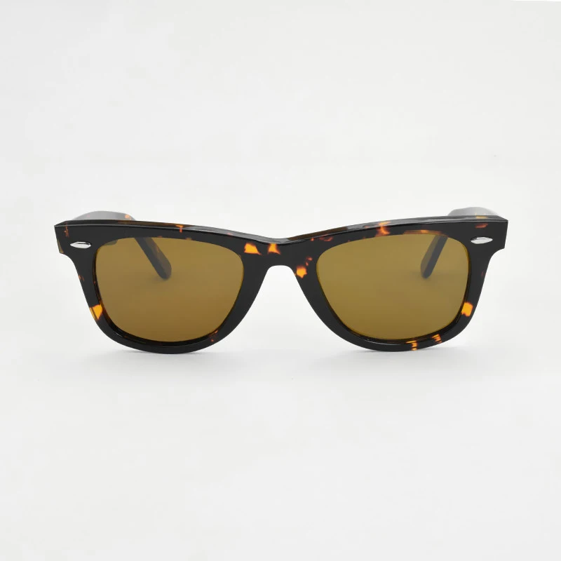 SUN Brille Classics Glaslinse Acetat Sonnenbrille Herren Y-2140 Doppelniet Design Brille Elegante weibliche quadratische UV-Sonnenbrille – Detail 9