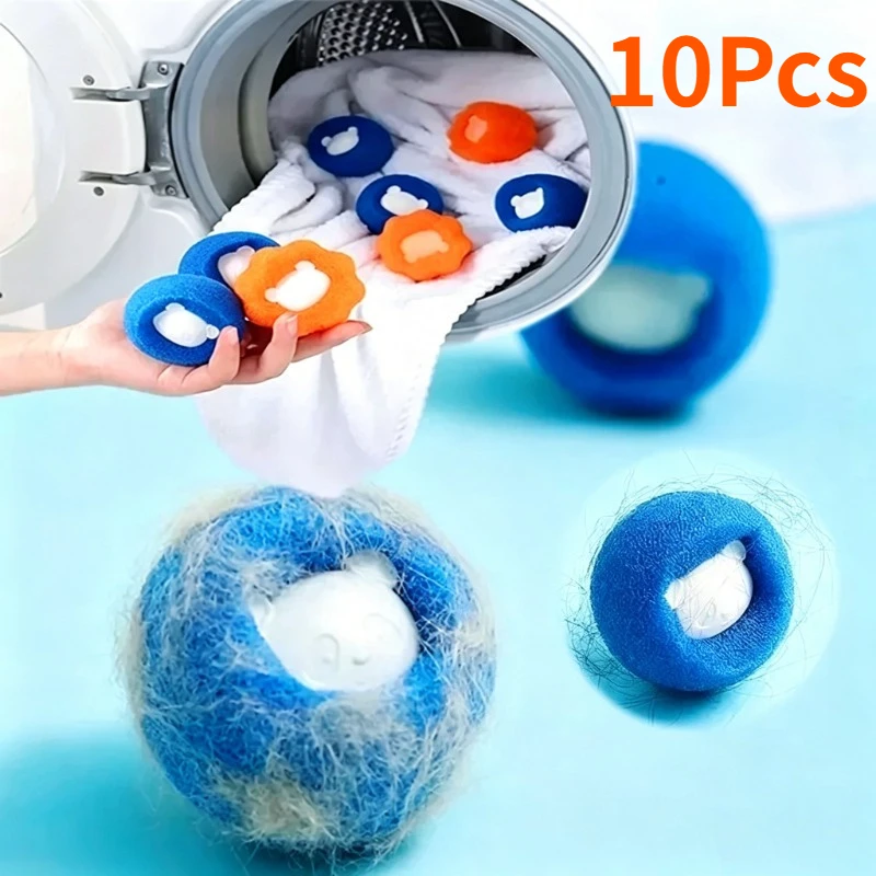 5-10Pcs Laundry Balls Pet Hair Remover Reusable Balls Washing Machine Filter Removes Lint From Clothes Ball Catch