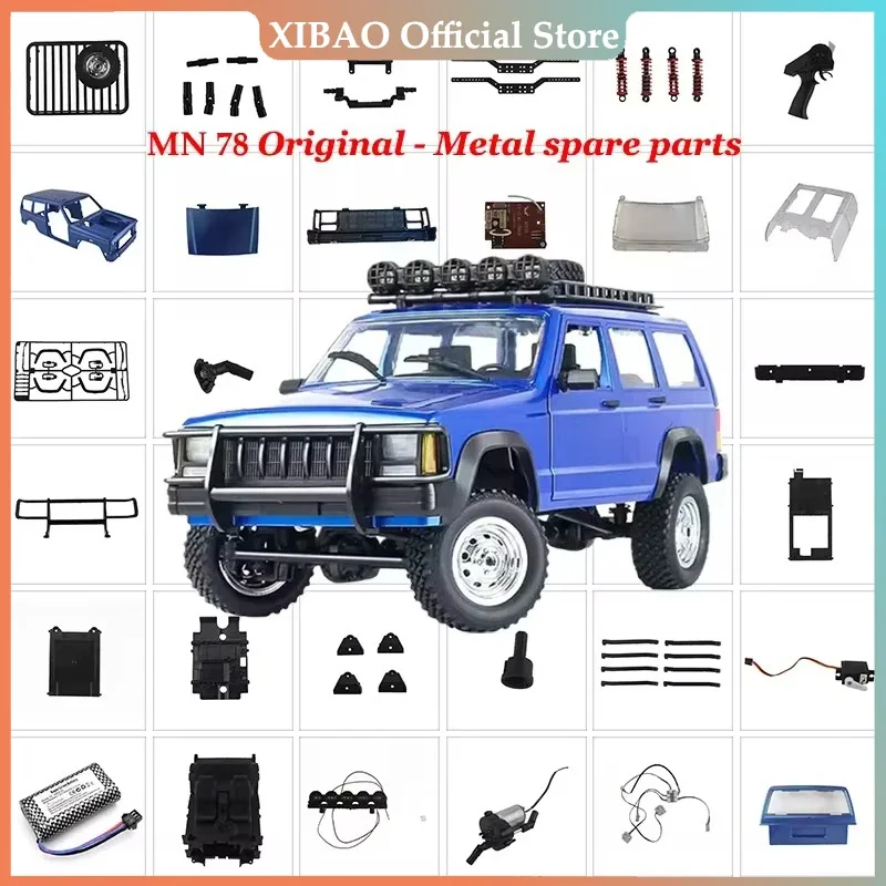 MN MN78 MN-78 RC Car Original Parts Axle Housing Center Net Tie Rod Front and Rear Door Wave Box Light Group Remote Control Seat