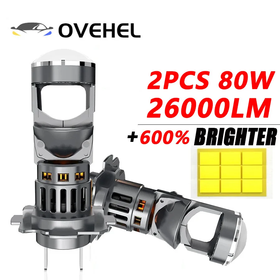 

H7 Bi LED Car Lights Mini Projector Lens CSP CHIPS 6000K 12V Spotlight LED Headlight Bulb