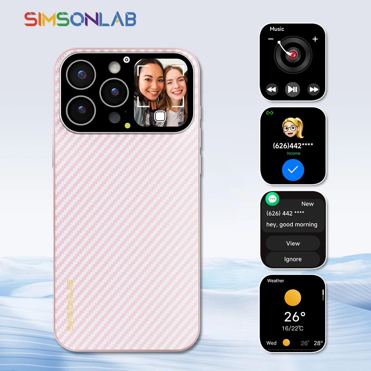 

New Smart Phone Case for iPhone Bluetooth Connection Touch Screen Remote Camera Photography Music Control Video Wallpaper 2025