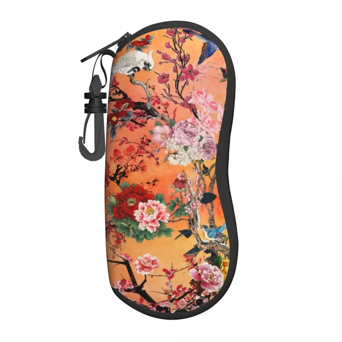 Vintage Birds Vertical Glasses Case Retro Floral Print Reading Retro Sunglasses Pouch Original Men Women Eyewear Box