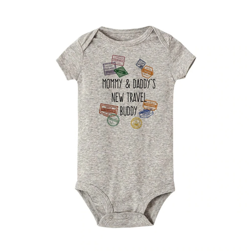 Mommy and Daddy's New Travel Buddy Newborn Baby Boys Girls Bodysuit Fashion Summer Future World Traveler Jumpsuit Clothes Ropa