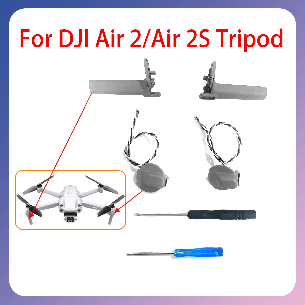 

Original Air2 Air2s body front rear left right foot pads provide effective protection for repairing DJI AIR series accessories