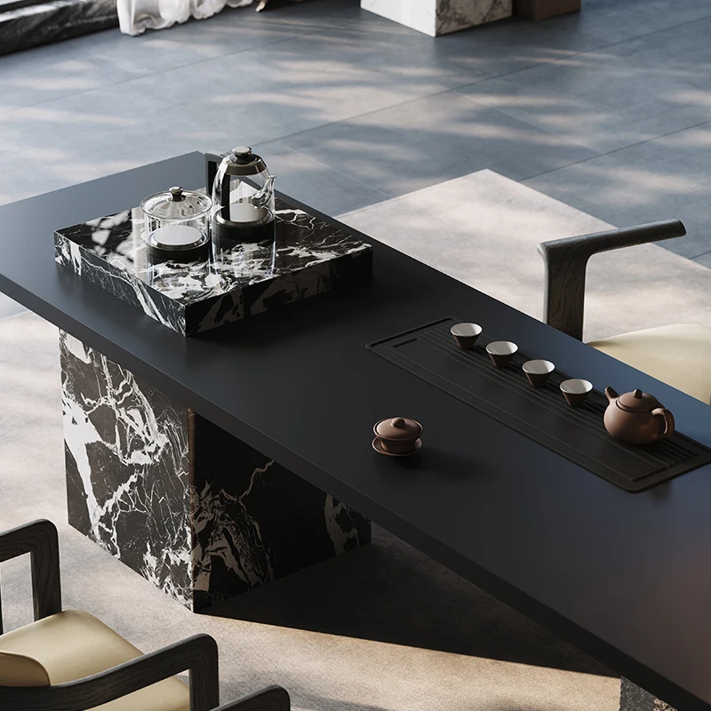 Designer Home Visiting Villa Sala de chá Combinação de mesa e cadeira de chá