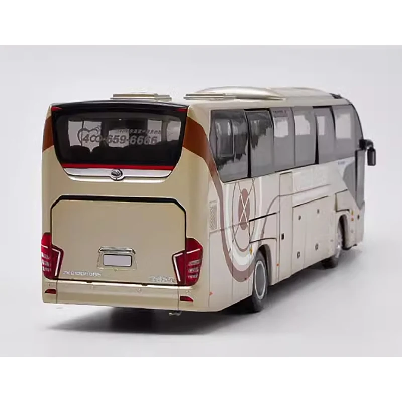 Original Diecast 1:43 Scale Yutong Bus ZK6128HQB Alloy Automobile Model Finished Product Simulation Toy Gift Static Model