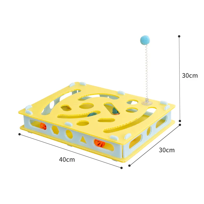 

Interactive Cat Puzzle Toy Bell Spinning Wheel Washable Self Play Entertainment Pet Toy Fun DIY Sticker Catnip Toy For Cats