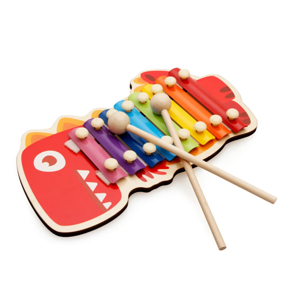 Wooden Hand Knock Piano Xylophone for Kids Colorful Sound Plates Music Learning Instrument Toddlers Percussion Play