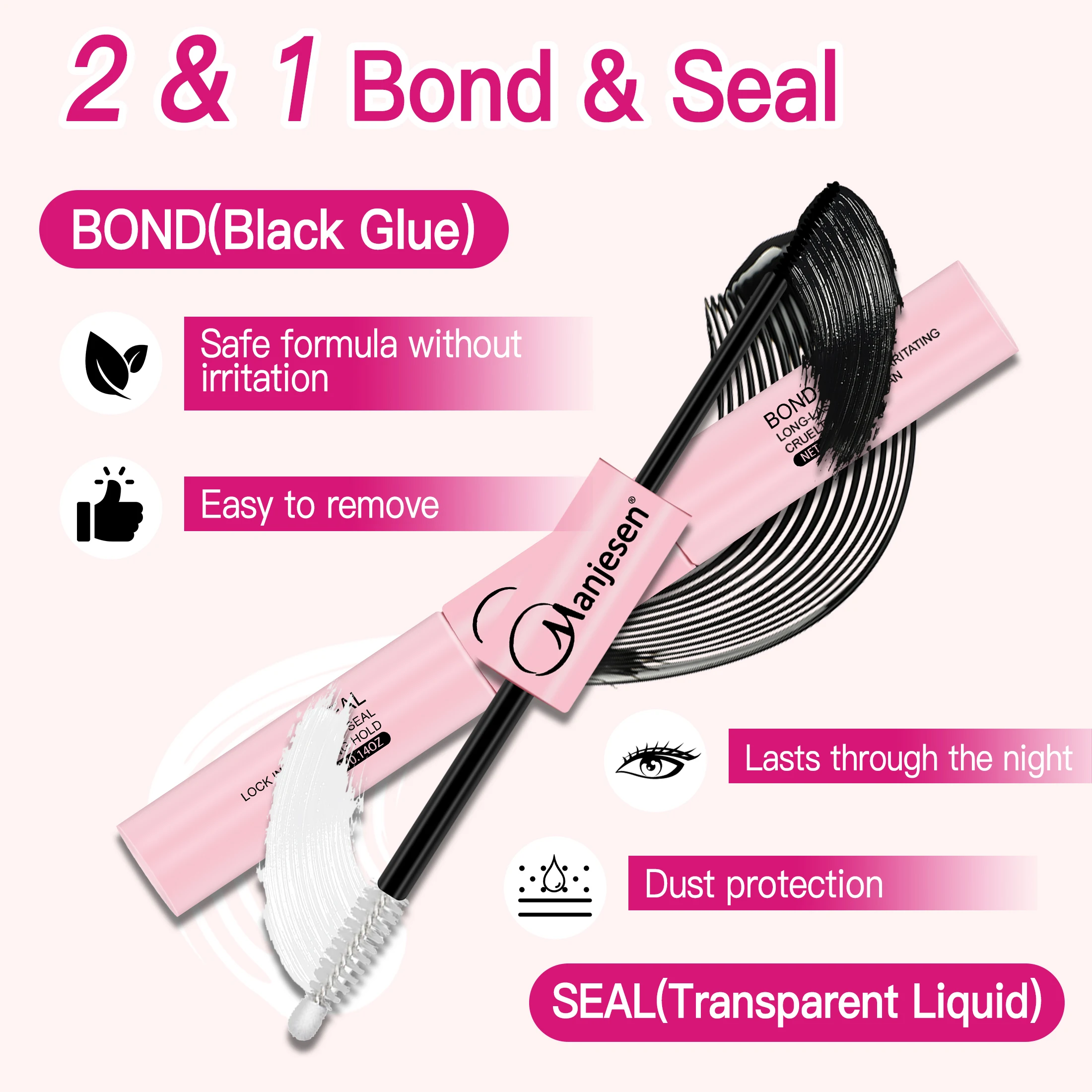 DIY Cluster Extension Lashes Kit 240 Trossen Individuele Wimpers Set Piekerige Pluizige Valse Wimpers met Lijm en Pincet