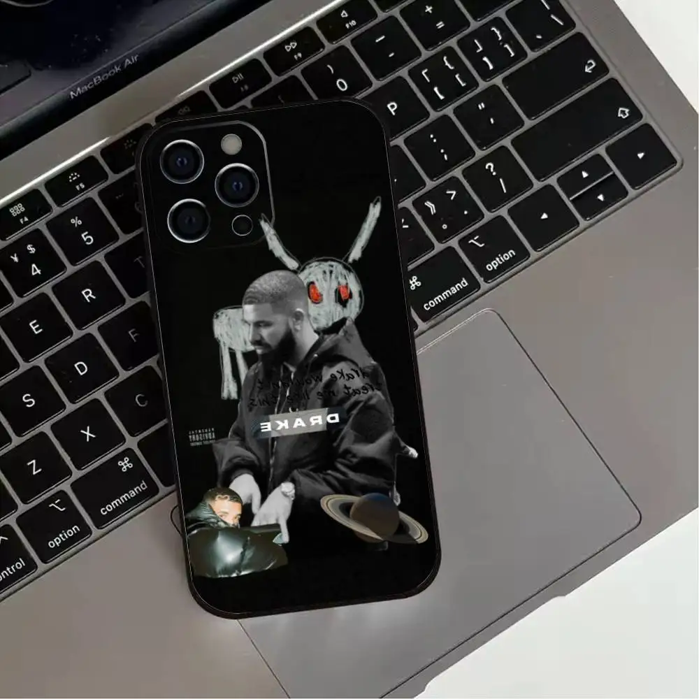 حافظة هاتف مغني الراب D-Drake لهاتف iPhone17,16,15,14,13,12,11 Plus، Pro Max غطاء أسود ناعم #5