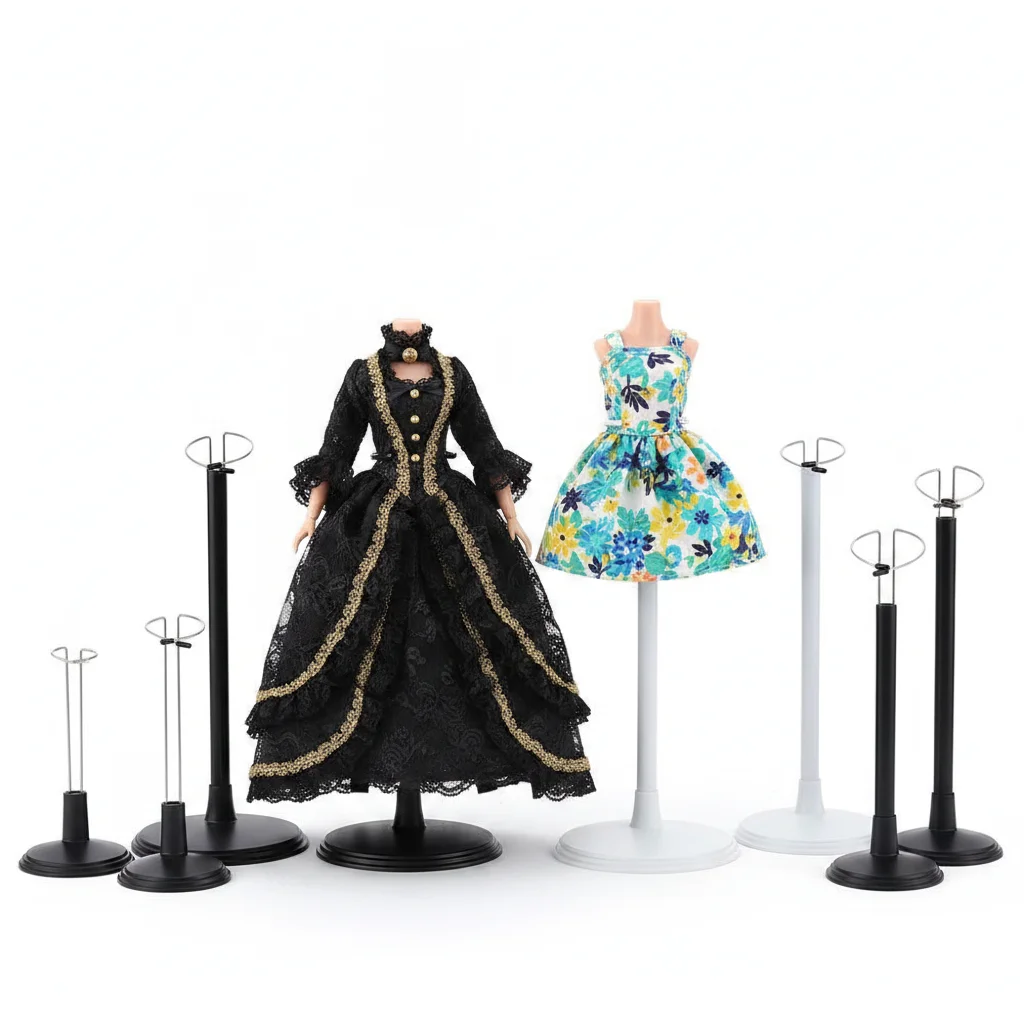 1 Pcs Black/White Adjustable Metal Doll Dummy Puppet Wrist Stand Holder Bracket Support Dollhouse Accessories Store Display