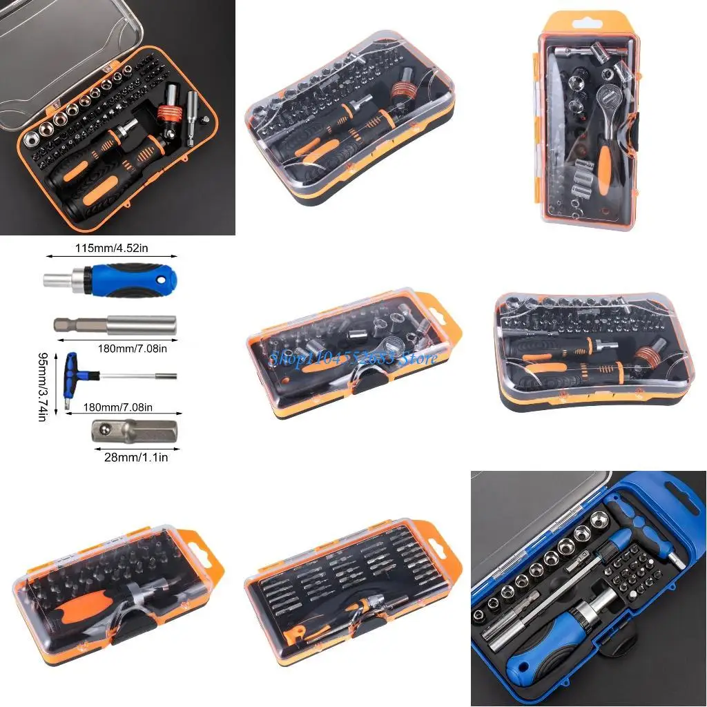 

Y6GD Professional Ratchet Wrenches Screwdriver And Wrenches Set With Precisions Bit For Household Tasks