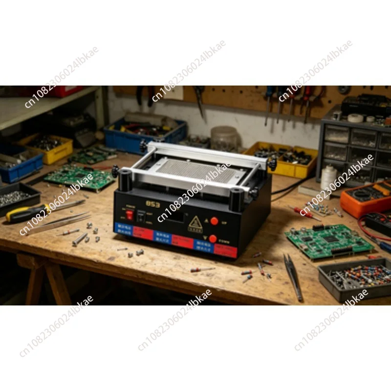 220V Infrared Preheater Plate, 853 Constant Temperature Preheating Platform for Windshield Defroster Repair Tool