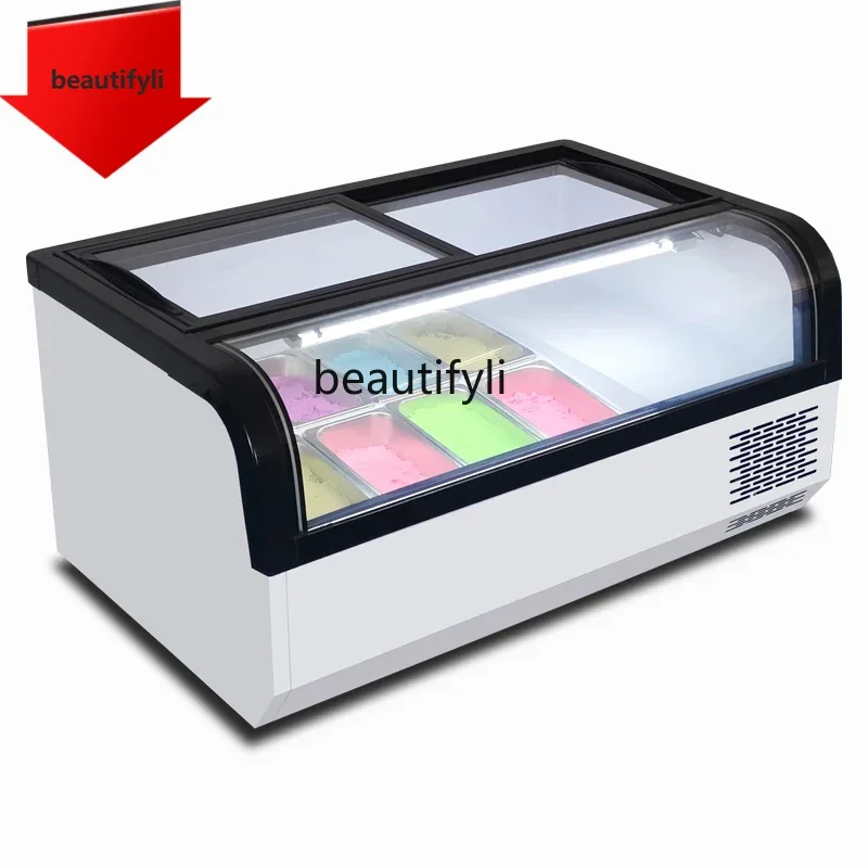 

A61 l Desktop ice cream display cabinet Commercial thick cut fried yogurt display cabinet Ice cream frozen display cabinet
