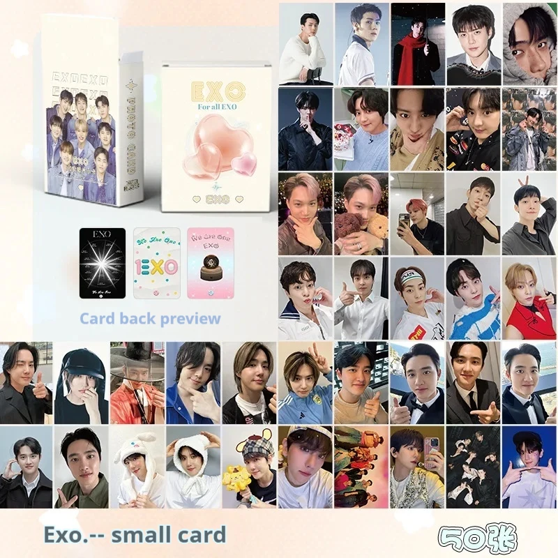 

50Pcs/Set Kpop Idol Boy Group New Series Lomo Cards HD Printd Photocards Sehun SUHO KAI Baekhyun Chen XIUMIN Chanyeol Fans Gifts