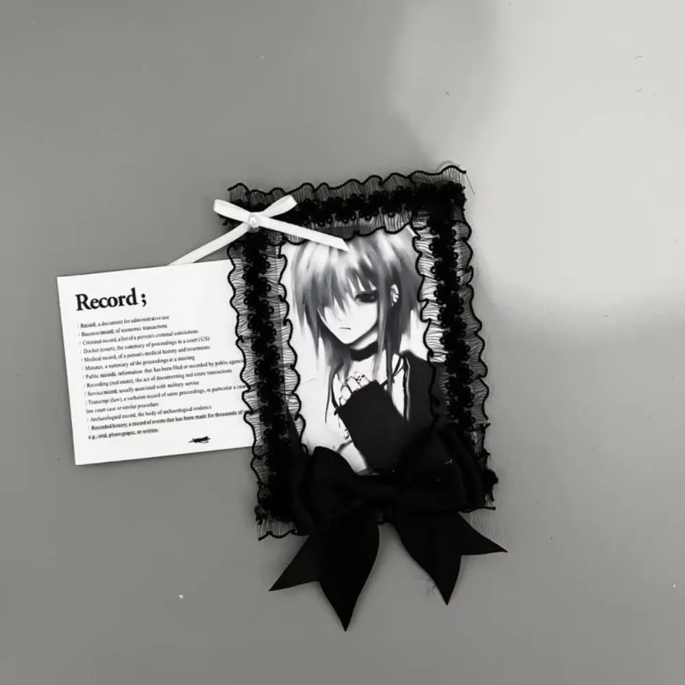 New INS Style Lace Card Holder Bag Charm Card Insert Photocard Case Lace Design Student Campus ID Cover Kpop Collection