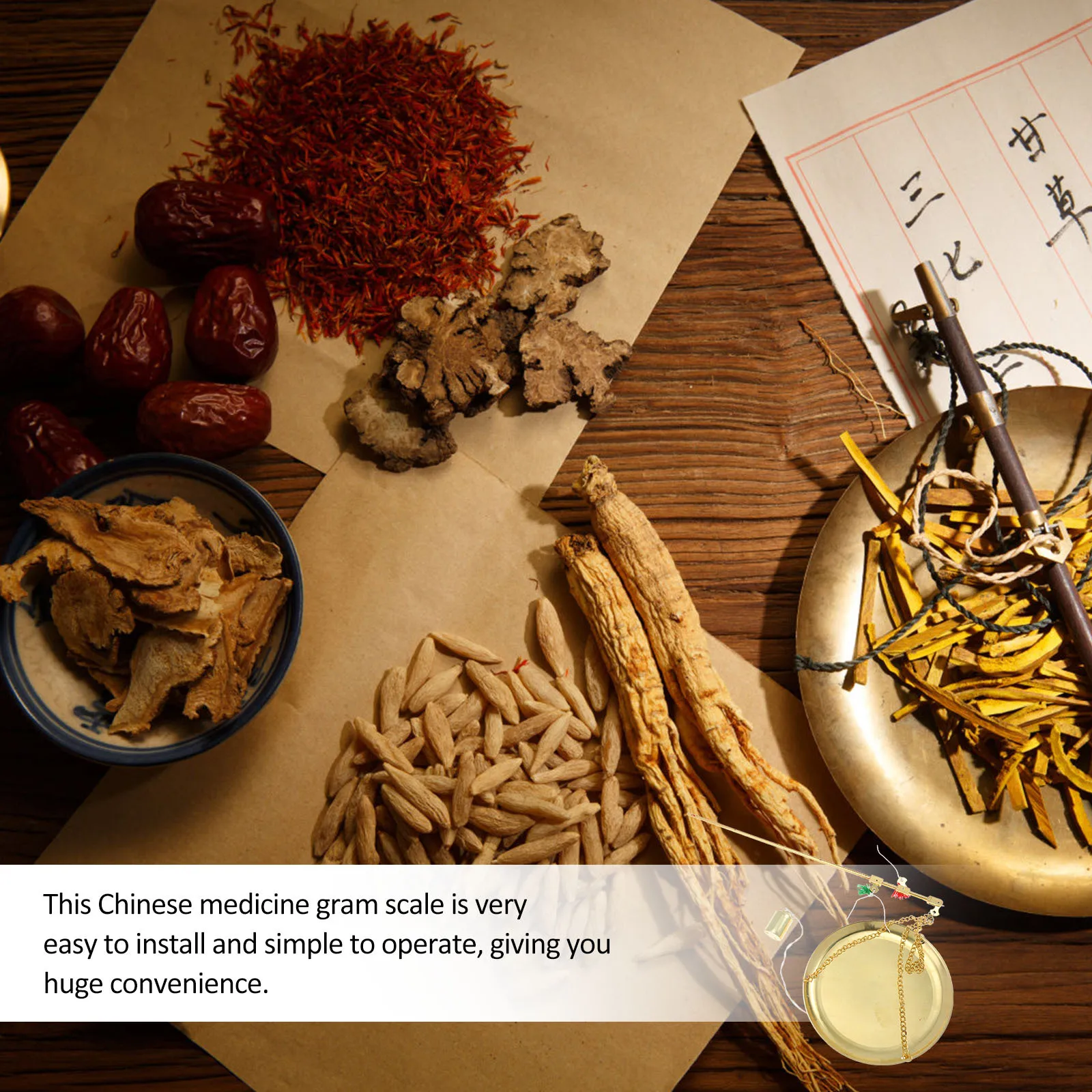 

Traditional Chinese Medicine Small Copper Accurate Scale Gram Tool for Weighing Tea Medicine Food Jewelry Small Copper Scale