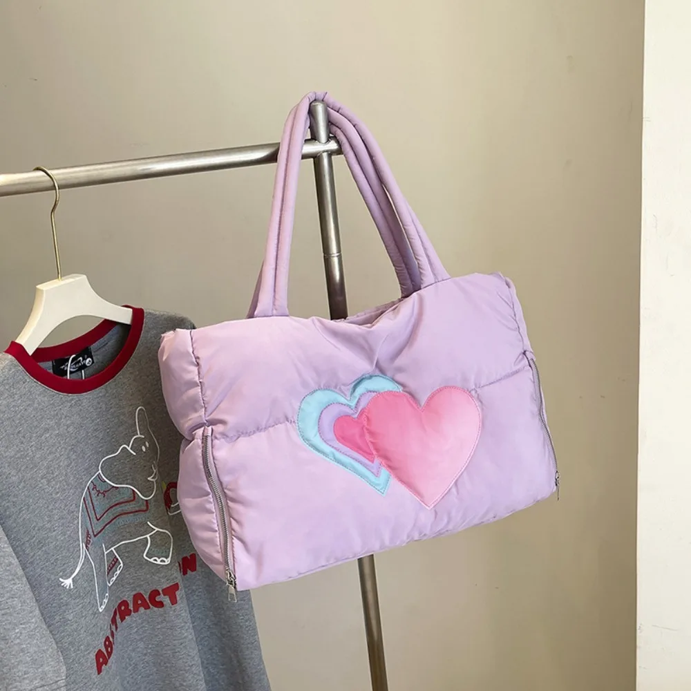 

Travel Bag Exquisite Puffer Tote Bag Large Capacity Soft Shoulder Bag Comfortable Shopping Bag Office