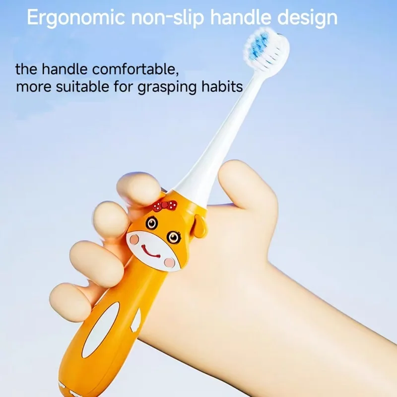 LEYUYO Small Head Children'sToothbrush Premium Soft Bristle Toothbrush For Kids Over 3 Years Old Tongue Scraper Tongue Brush