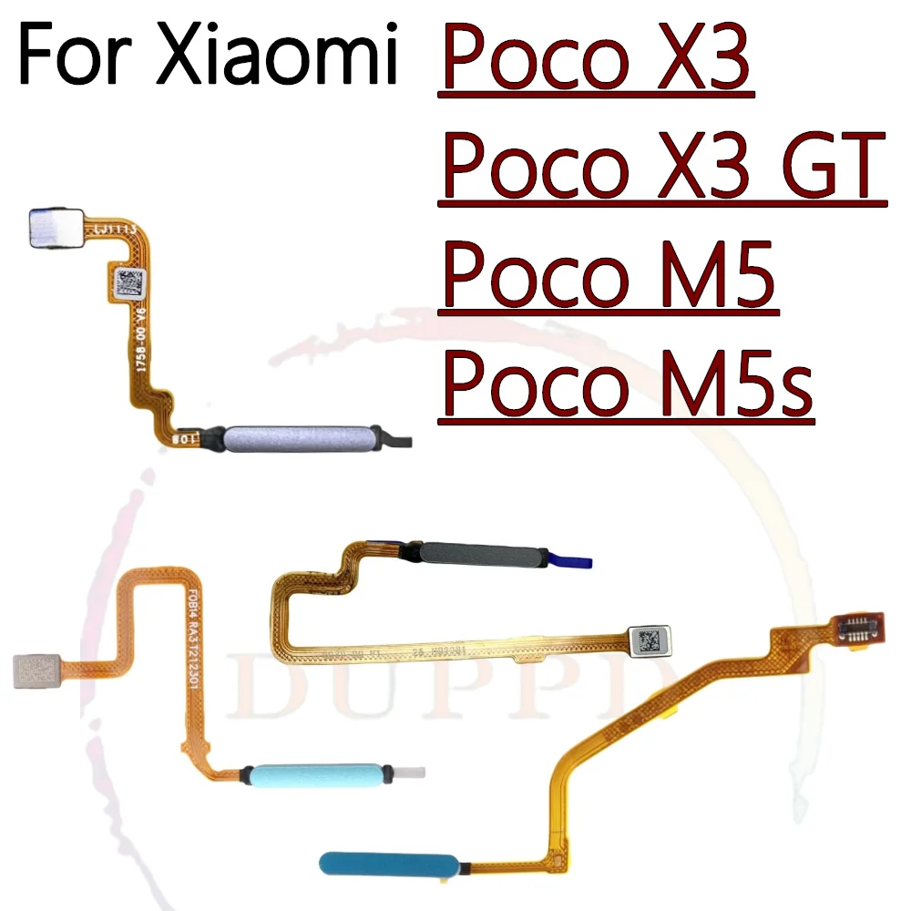 100% Original Fingerprint For Xiaomi Poco X3 GT ID Home Button Fingerprint Menu Return Key Recognition Sensor Flex Poco M5 M5s