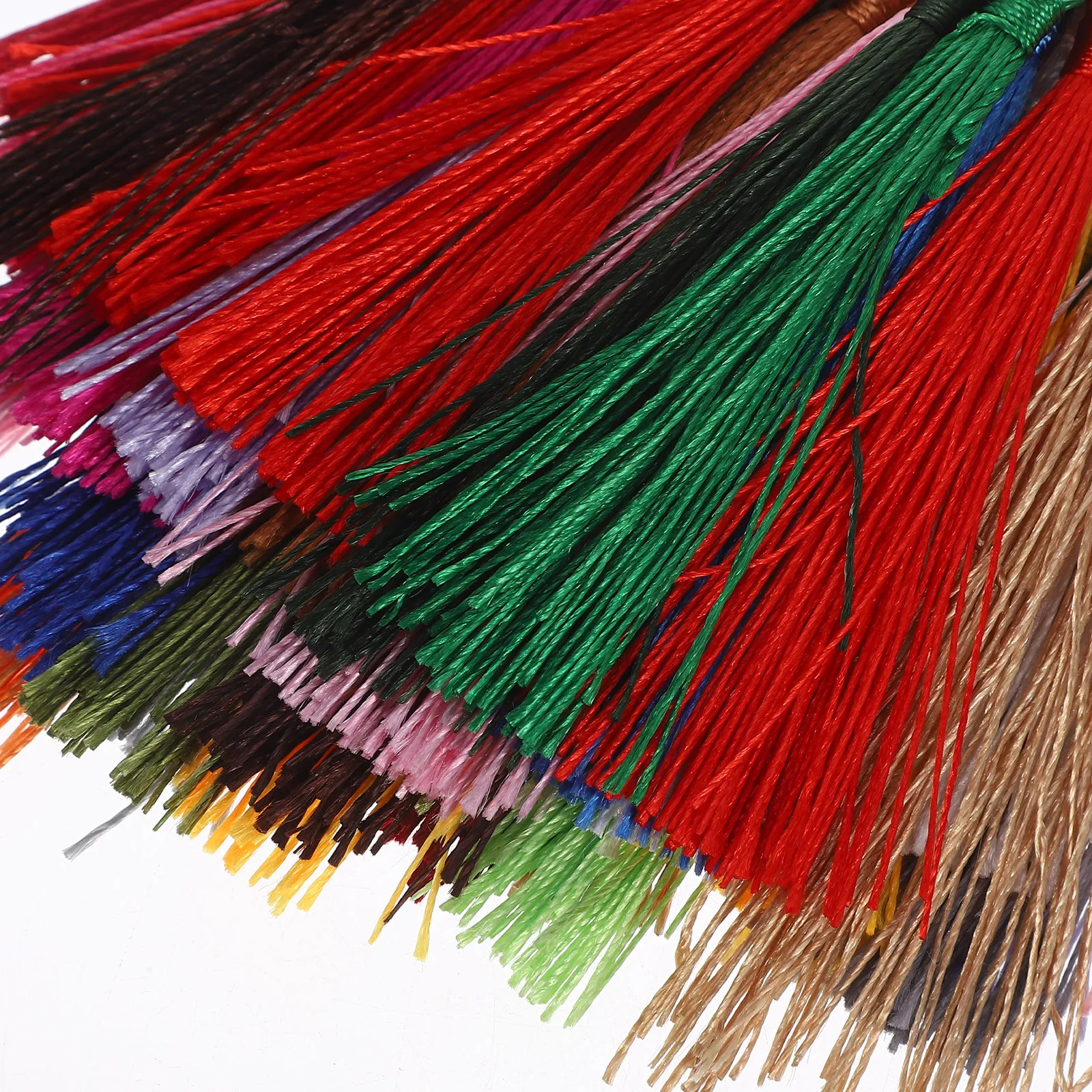 50Pcs Premium Polyester Chinese Knot Tassels Soft Silky Tassels for Handmade Crafts Bookmarks Gift Tags Wedding Favors Decor