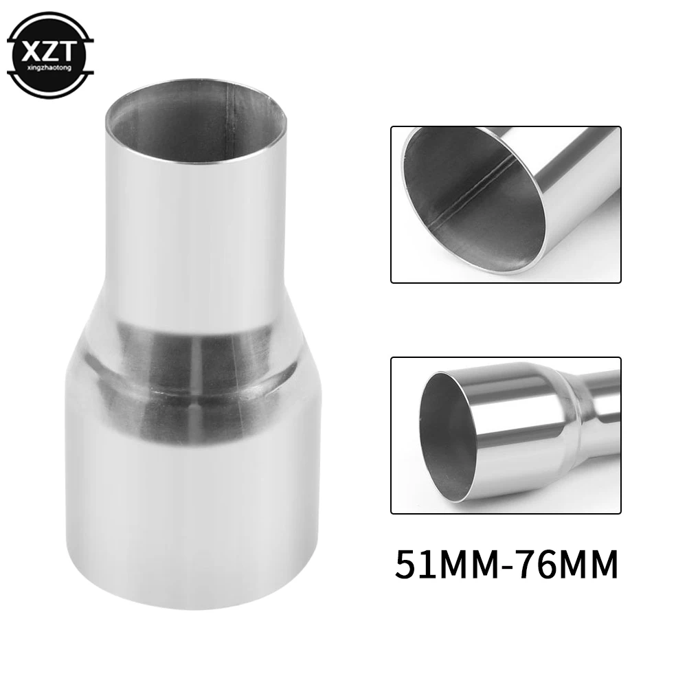 51-67mm Universal Car Stainless Steel Standard Exhaust Reducer Connector Pipe Tube 76mm 63mm 60mm to 63mm 57mm 52mm 50mm