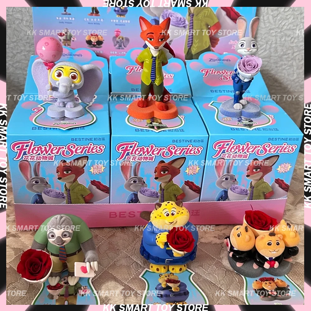 

В наличии Zootopia Eternal Flower Mystery Blind Box Настольное украшение Игрушка-сюрприз Фигурка Орнамент Подарки Коллекционные подарочные игрушки