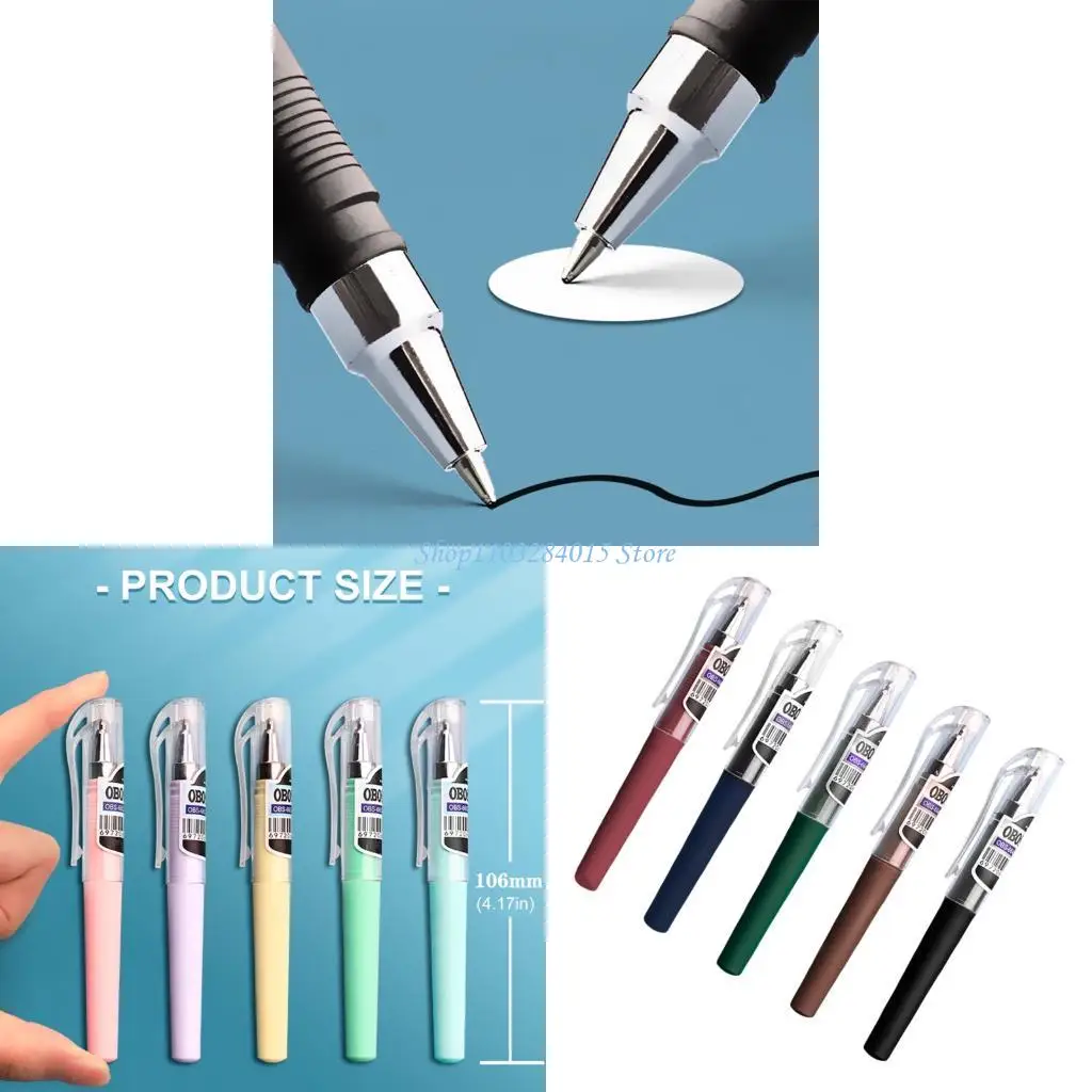 

R6ff 5pcs мини -гель -ручка 0,5 мм черные чернила быстрое сухое карманное размер Гел Гел Гладкая написание для ведения записей в