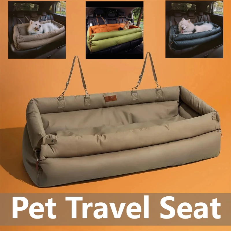 

120*42*45cm Dog Cat Travel Seat Pet Outing Lathe Luxury Faux Leather Dog Car Seat/Cat Car Bed/Booster Bed Pet Booster Car Seat