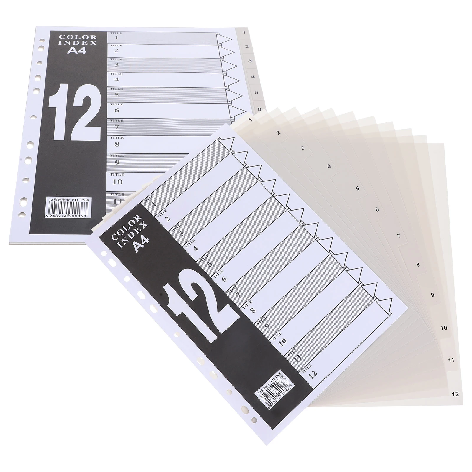 

24 Pcs PP Material File Study Tabs Separator Study Tabs Page Book Markers Markers Classification Folders