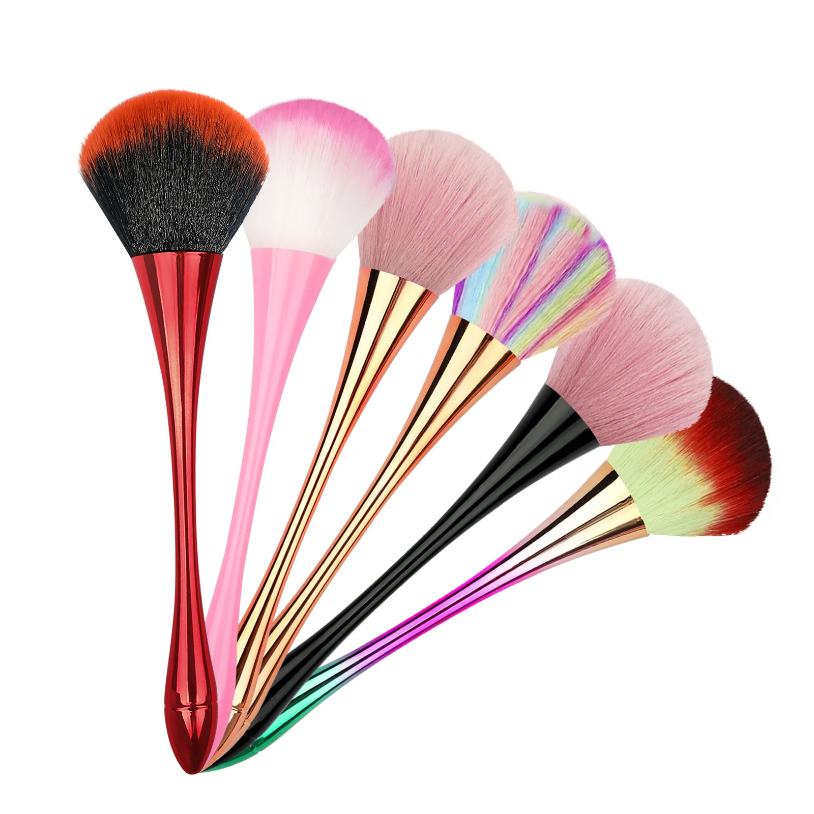 6 Styles Professional Makeup/Nail Dust Brush Set - Blush Powder Kabuki Cosmetic Brushes Kit