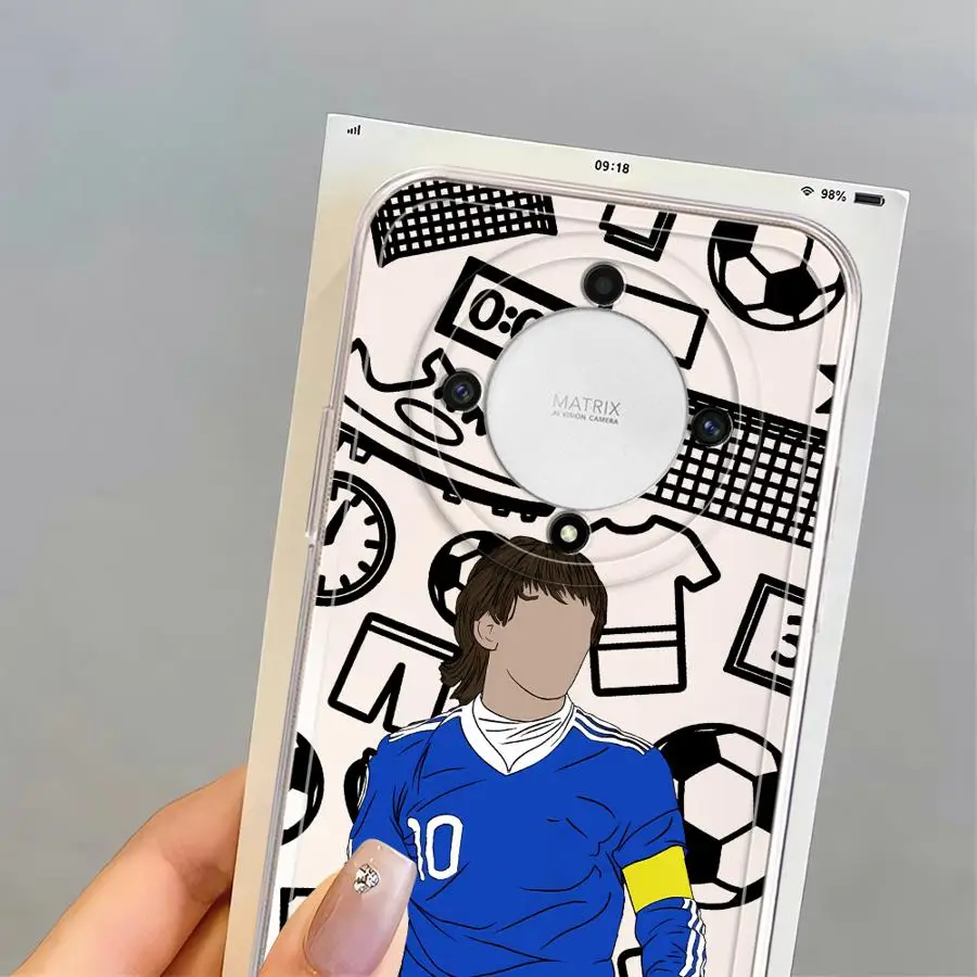 Sports Football Superstar Cartoon Soft Phone Cover Case for Honor X9a X8 X9b X7b X8b X8a 90 Lite