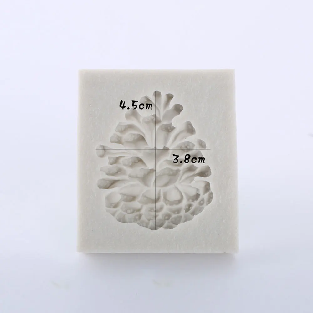 1Pc Christmas Pine Cones Shape Cake Fondant Silicone Mold Candy Chocolate Molds Biscuits Mould DIY Cake Decoration Baking Tools