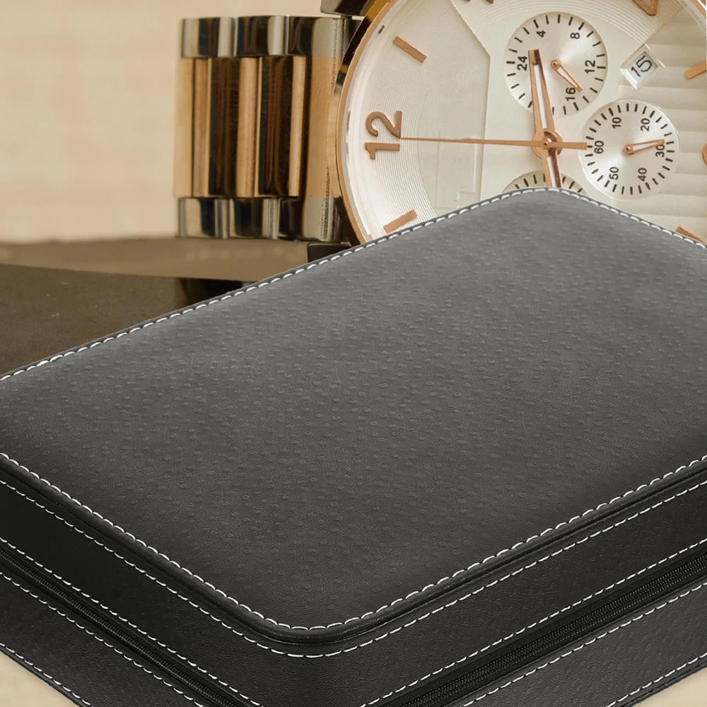10/12 Slots Horloge Koffer Organisator Draagbare Rits Horlogekast Armbanden Heren en Dames Multifunctionele Display Box