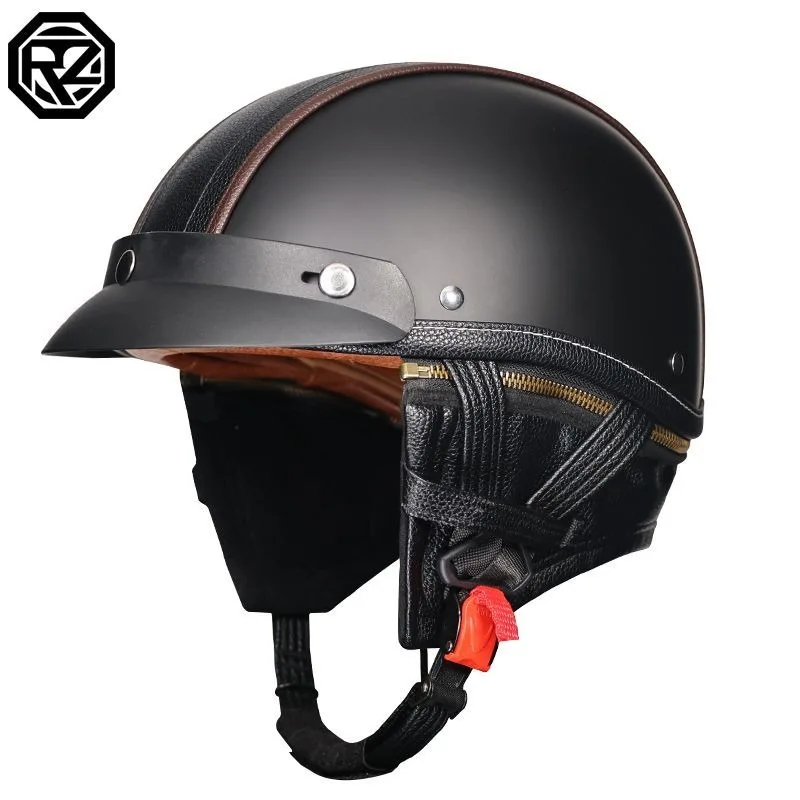 

Сертифицированный DOT ретро мотоциклетный полушлем в винтажном немецком стиле, легкий летний шлем для Harley Cruiser, мужской и женский скутер