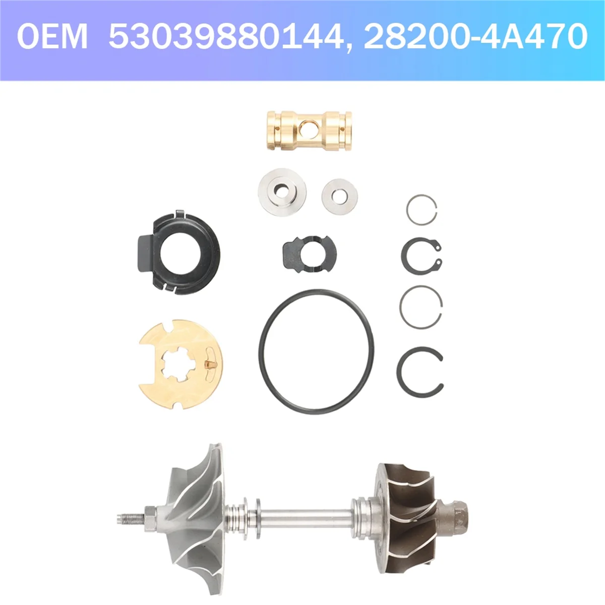 

Turbocharger Shaft & Wheel & Repair Kit BV43 28200-4A470 for KIA Sorento 2.5 CRDi 125 Kw 170HP D4CB 2500 Ccm 2006-