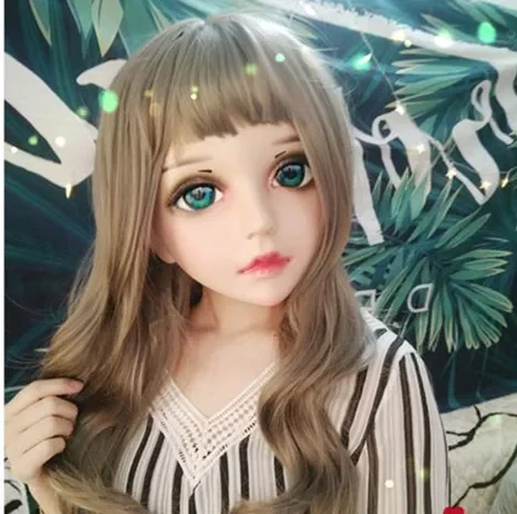 女性と男性のための現実的なシリコーンマスク,bjd,ベビードール,クロスドレス,日本の着ぐるみ,アニメのコスプレ,ハロウィーンパーティー,新しい,112